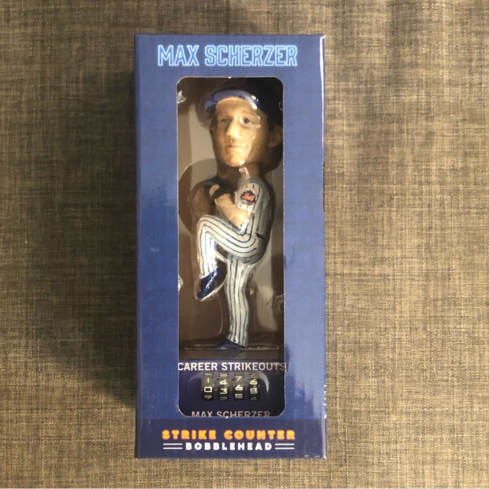 2022 NY Mets Max Scherzer Strike Counter Bobblehead